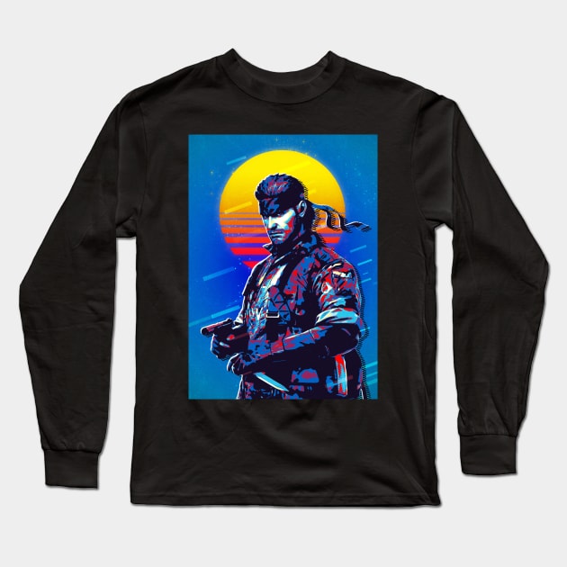 Solid Snake Long Sleeve T-Shirt by Durro